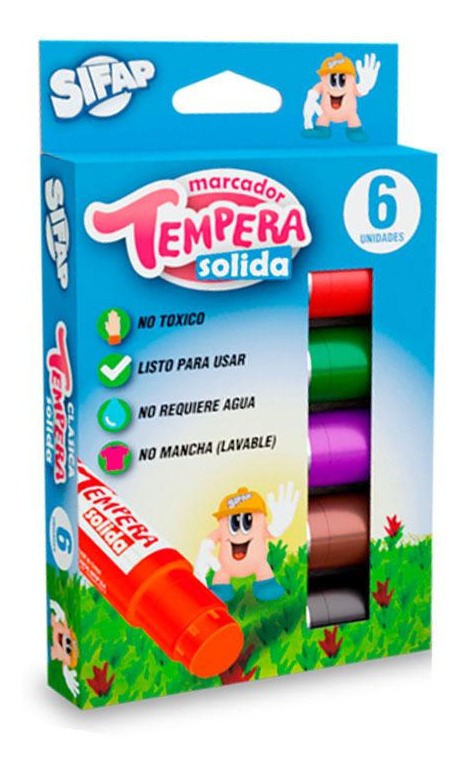 TEMPERA SOLIDA SIFAP CLASICA CJ X6
